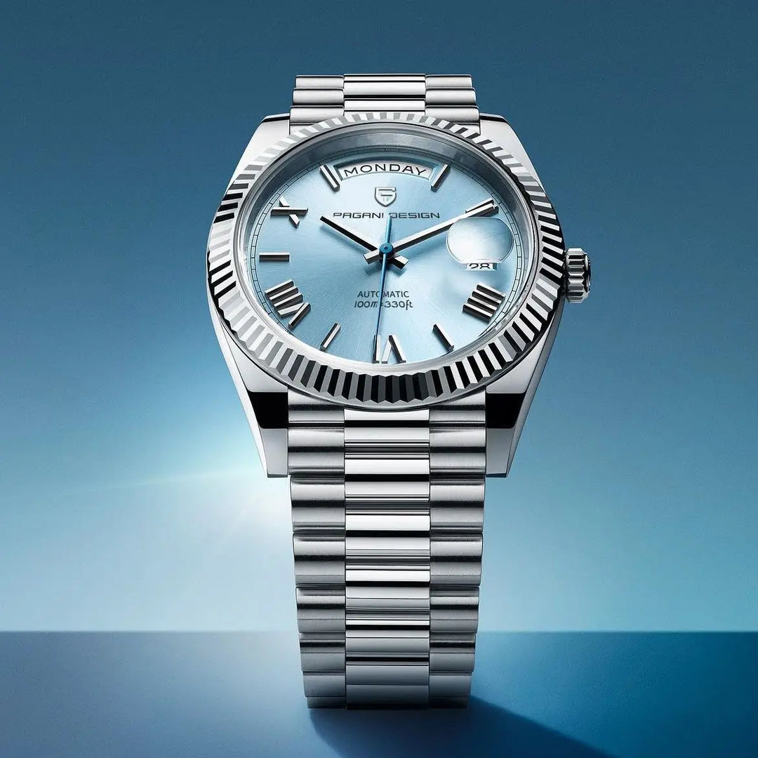 Dominus luxe automatisch herenhorloge in elegante verpakking, ideaal als geschenk.