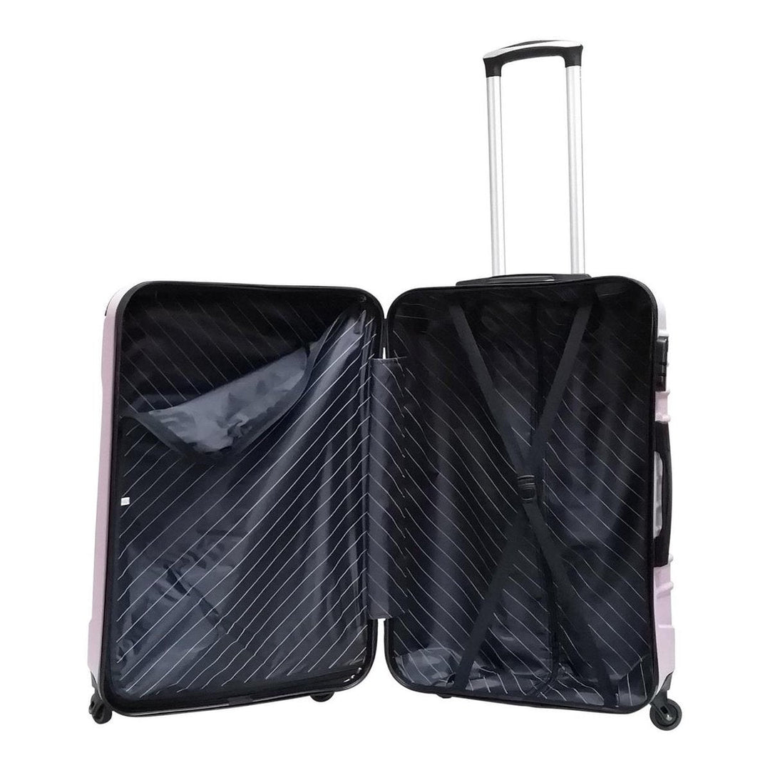 Lichtgewicht donkerblauwe ABS kofferset, 2-delig. Ideaal als duurzame bagage voor reizen en vakanties.