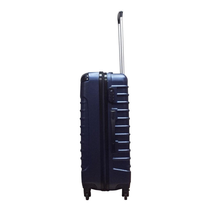 Compacte & grote donkerblauwe ABS koffer, 2-delige set. Duurzame, lichtgewicht bagage voor elke vakantie.