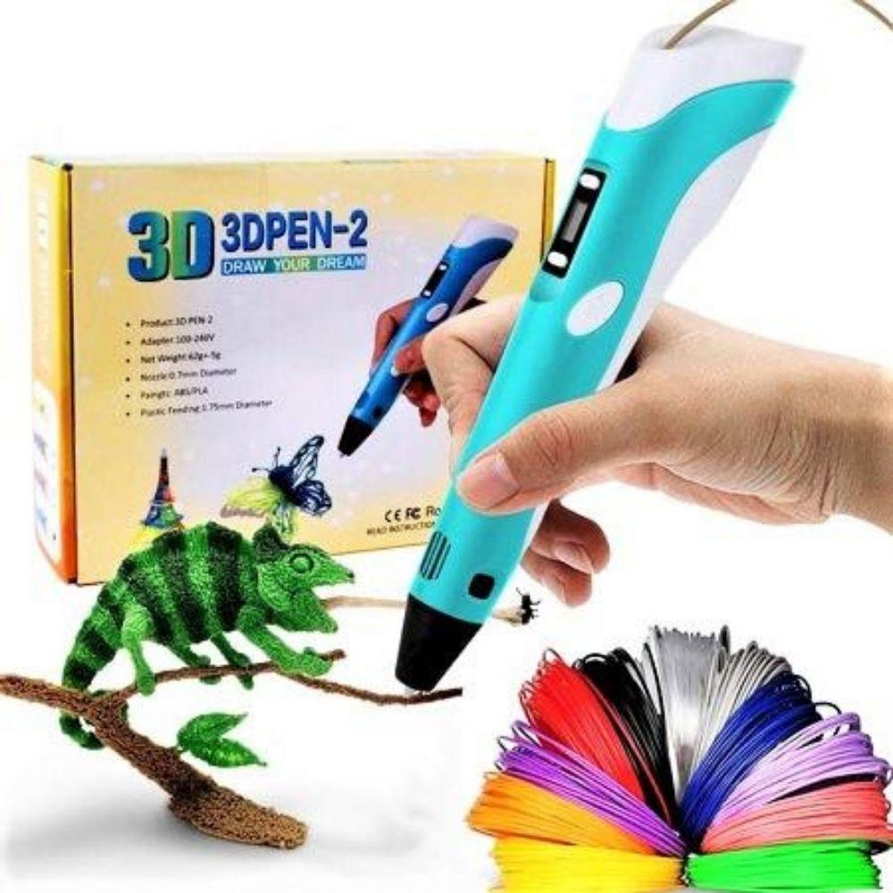 DoodleForm 3D-printerpen in actie, ideaal voor creatieve ontwerpen, compact, gebruiksvriendelijk, incl. gekleurd PLA-filament.