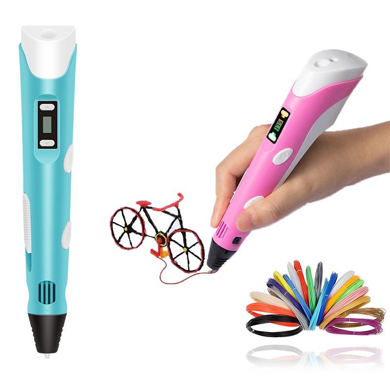 DoodleForm 3D-printerpen in actie, ideaal voor creatieve ontwerpen, compact, gebruiksvriendelijk, incl. gekleurd PLA-filament.