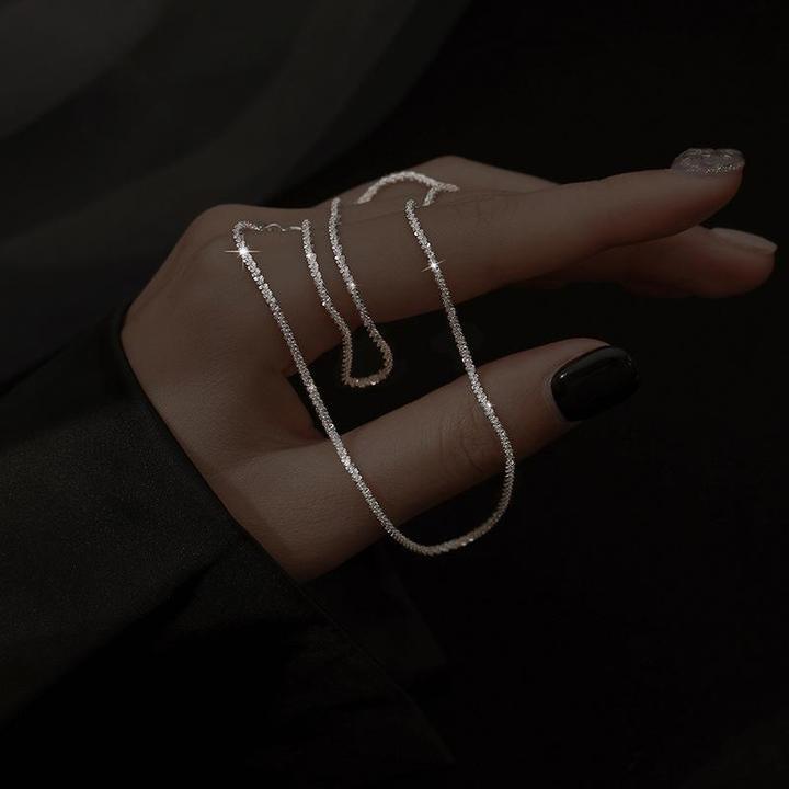 Dubbele halsketting van 925 zilver met stralend sterrenlichtontwerp voor een elegante look, ideaal voor elke gelegenheid.