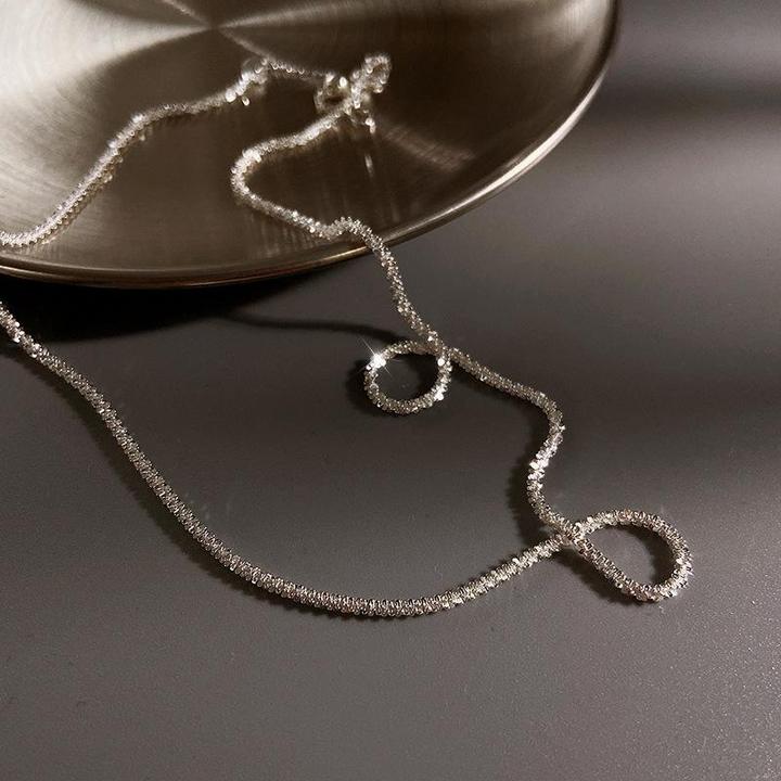 Dubbele halsketting van 925 zilver met stralend sterrenlichtontwerp voor een elegante look, ideaal voor elke gelegenheid.