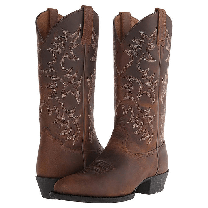Leren Mid-Calf Cowboylaarzen voor Dames