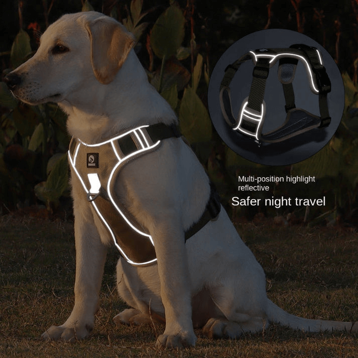 Anti-trek Hondentuig met Reflecterende Strips