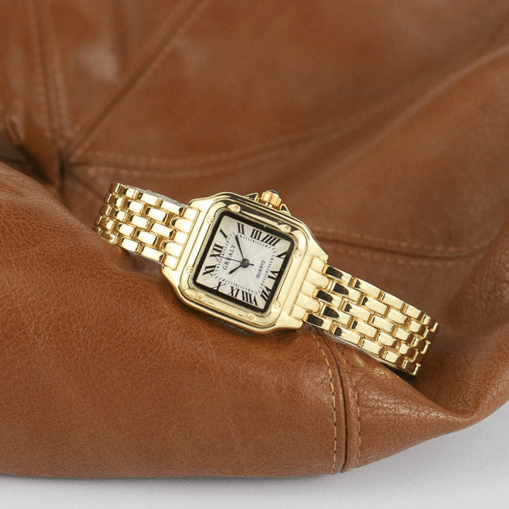 Dames Vierkante Horloge met Stalen Band