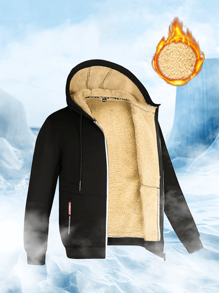 Heren Sherpa Capuchonjas voor Winter - Dik en Warm