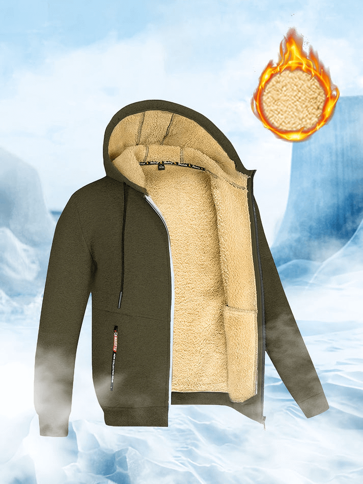 Heren Sherpa Capuchonjas voor Winter - Dik en Warm