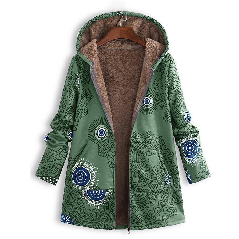 Dames Klassieke Elegante Vintage Patroon Jas