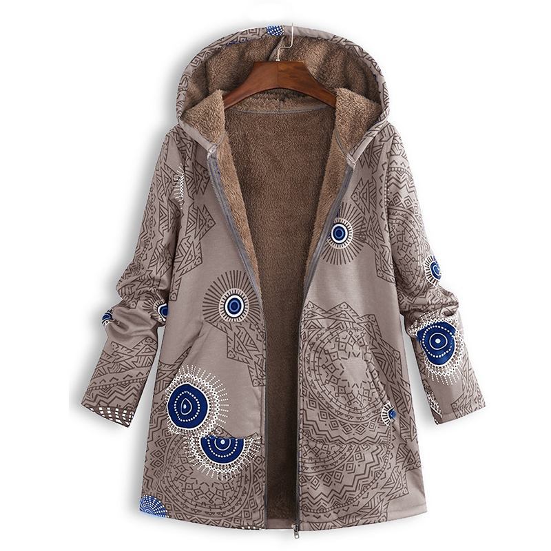 Dames Klassieke Elegante Vintage Patroon Jas