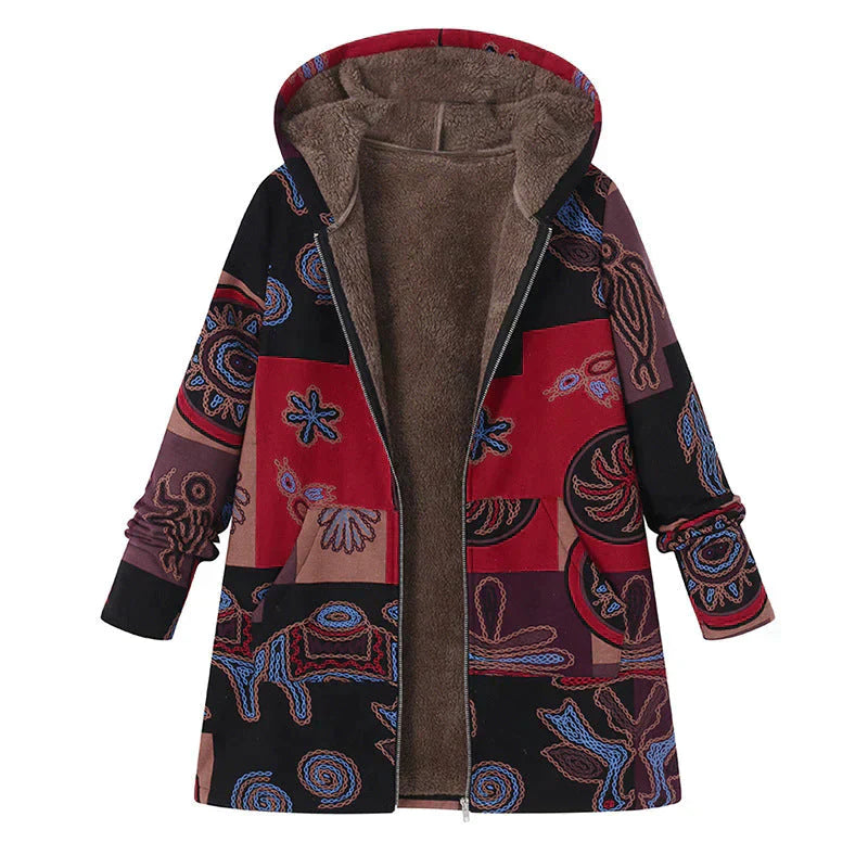 Dames Klassieke Elegante Vintage Patroon Jas