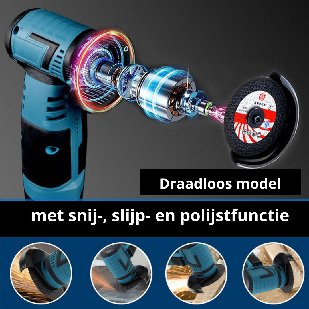 Nieuwe draadloze slijptol 12V voor klussen. Perfect voor nauwkeurig slijpen van metaal en meer.