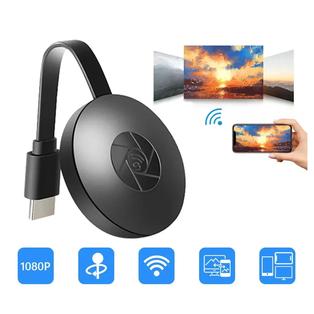 Draadloze HDMI-adapter voor HD-casten naar tv, laptops & telefoons, compatibel met 4K.