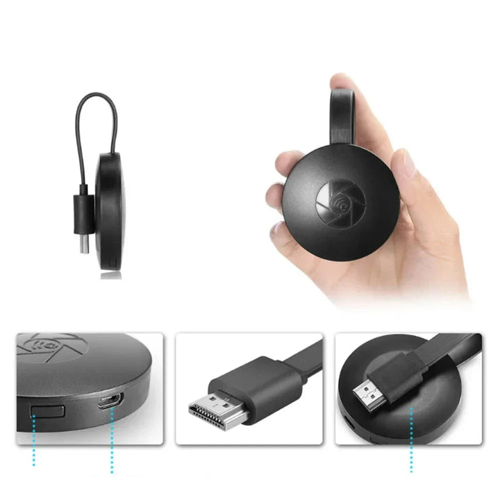Draadloze HDMI-schermdeeladapter voor vloeiend casten en presenteren in hoge resolutie.