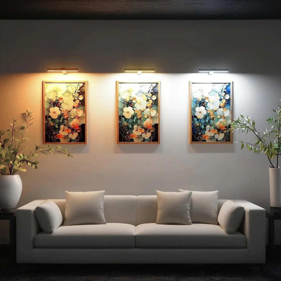 Oplaadbare LED kunstverlichting met afstandsbediening; eenvoudig te installeren, dimbaar voor de juiste sfeer.