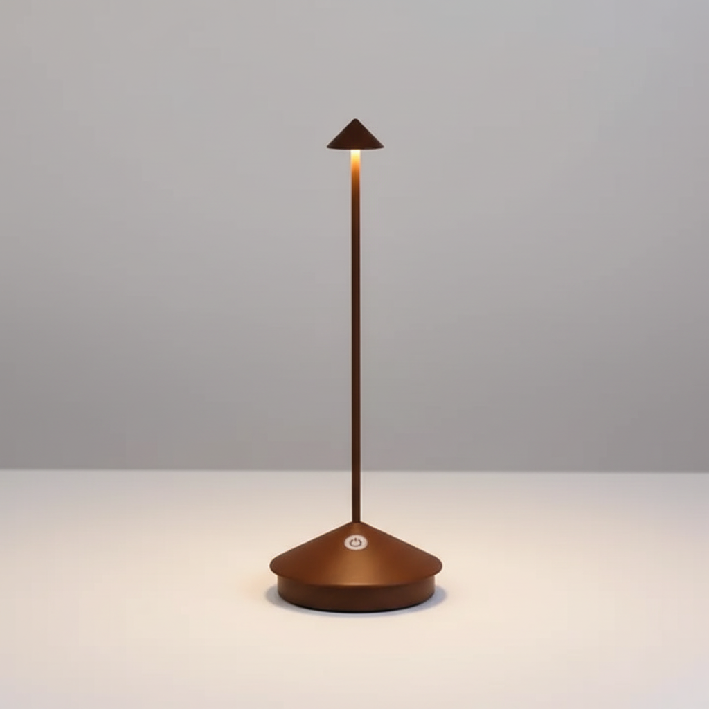 ModernLumin draadloze LED sfeerlamp; oplaadbaar, dimbaar, perfect voor flexibele binnen- en buitenverlichting.