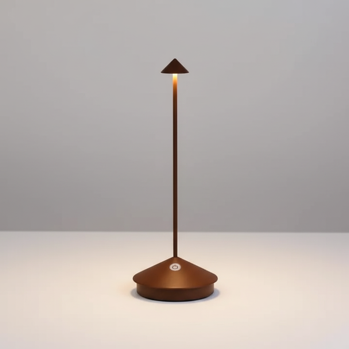 ModernLumin draadloze LED sfeerlamp; oplaadbaar, dimbaar, perfect voor flexibele binnen- en buitenverlichting.