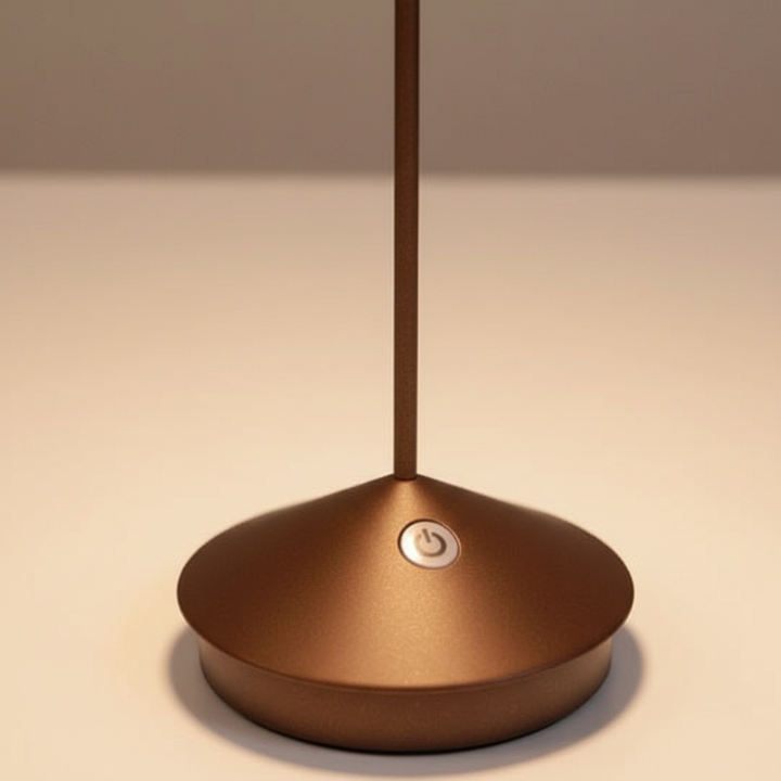Moderne oplaadbare LED tafellamp ModernLumin, dimbaar voor optimale sfeer, geschikt binnen & buiten.
