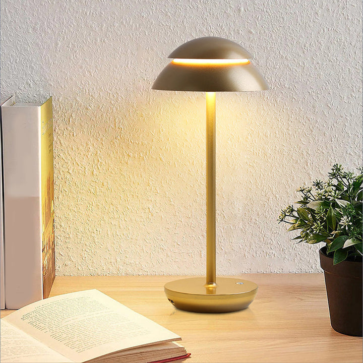 Moderne oplaadbare LED sfeerverlichting, draadloze tafellamp GlowBeam voor binnen en buiten.