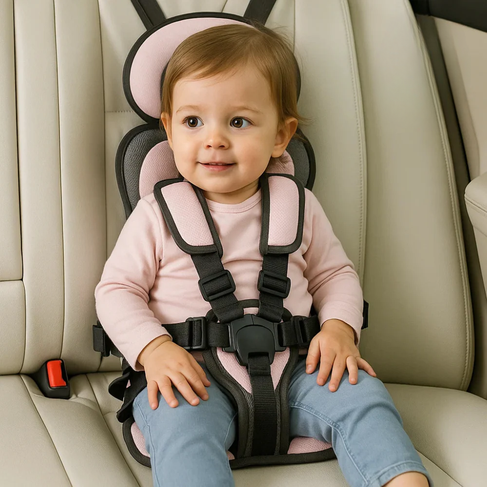 Comfortabel kinderautostoeltje voor baby, peuter en tiener. Zacht, wasbaar en ideaal voor lange autoreizen.