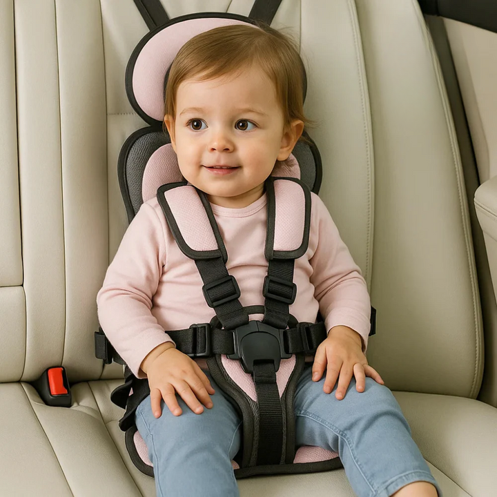Comfortabel kinderautostoeltje voor baby, peuter en tiener. Zacht, wasbaar en ideaal voor lange autoreizen.