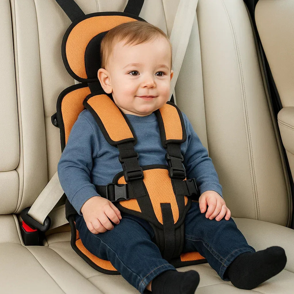 Compact en veilig draagbaar kinderzitje voor in de auto. Eenvoudig mee te nemen en biedt optimale bescherming.