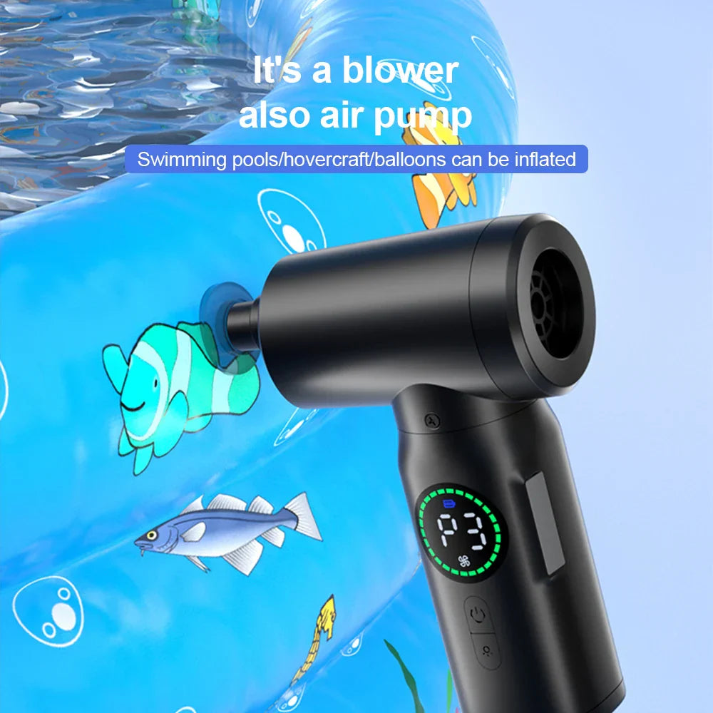 Krachtige AirMaster persluchtstofzuiger en blazer (7500mAh) met LED voor diepe reiniging.