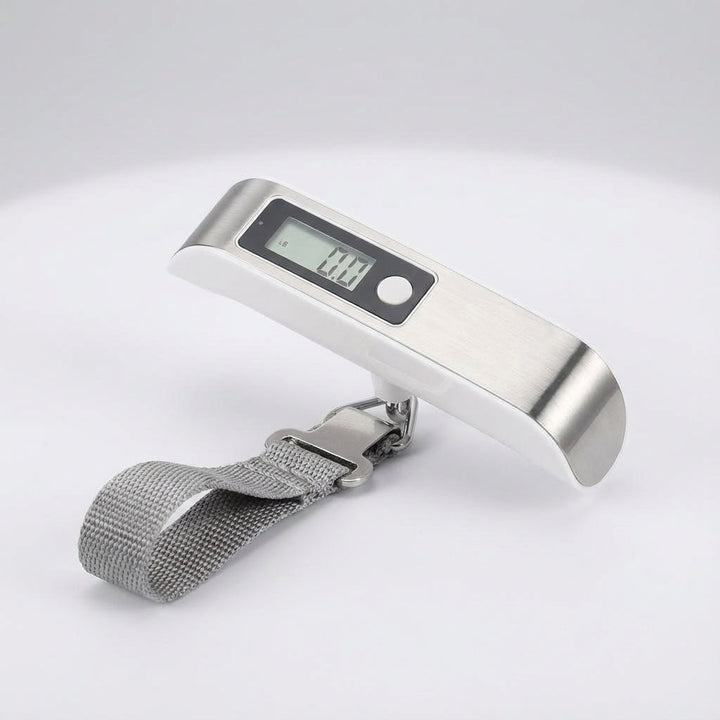 TravelWeigh bagageweegschaal met helder LCD scherm, essentieel voor een zorgeloze vliegreis.