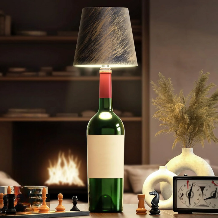 Veelzijdige draagbare fleslamp, LED dimbaar sfeervol licht voor elke kamer of buitentafel.