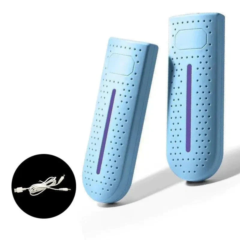 Draagbare UV-schoenendroger ShoeFresh Pro, verwijdert geur en bacteriën uit schoenen voor frisse voeten.