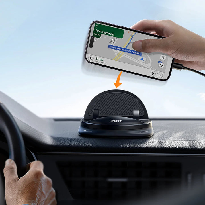 Draaibare autohouder voor smartphone, 360° verstelbaar. Ideaal voor navigatie en handsfree bellen in de auto.