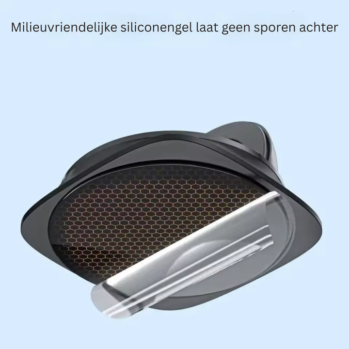 Robuuste draaibare smartphonehouder voor auto, met stevige bevestiging en 360 graden verstelmechanisme.