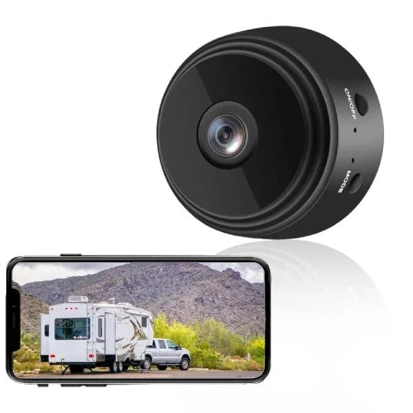 Draadloze, magnetische achteruitrijcamera, Full HD, weerbestendig, eenvoudige montage, 360°-rotatie voor campers.