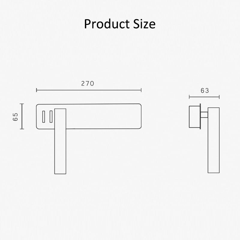 Draaibare LED leeswandlamp: Modern, verstelbare helderheid; ideaal voor slaapkamer, minimalistisch design, flexibel inzetbaar