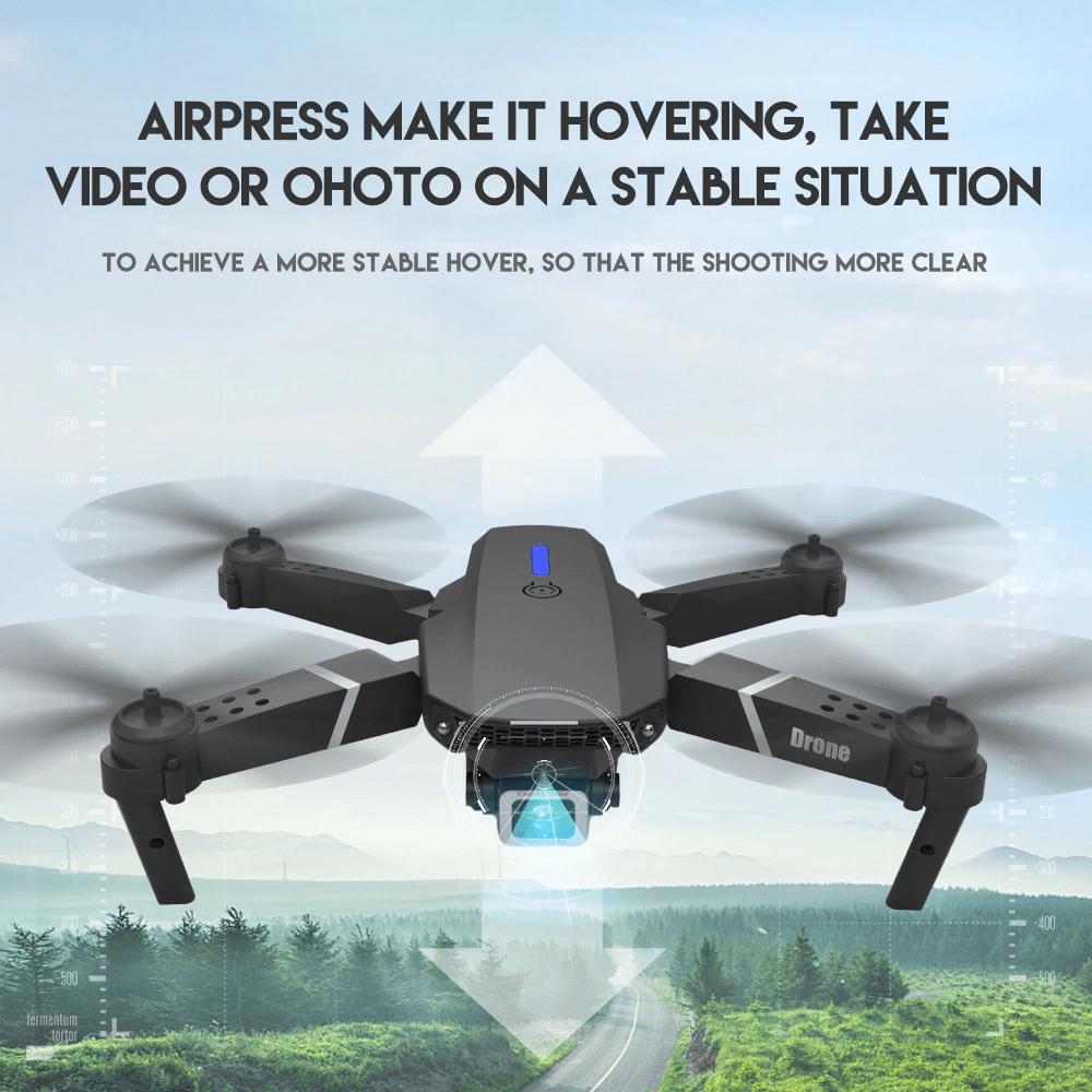 Drone X Pro 2024 in de lucht, 4K HD camera, duurzaam, GPS-navigatie, geschikt voor luchtopnames en avontuur