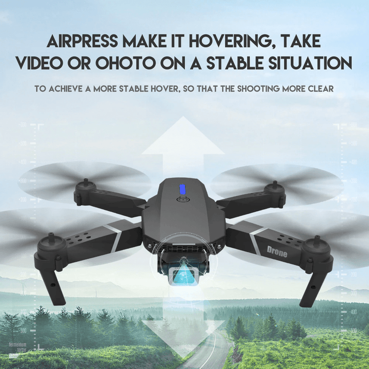 Drone X Pro 2024 in de lucht, 4K HD camera, duurzaam, GPS-navigatie, geschikt voor luchtopnames en avontuur