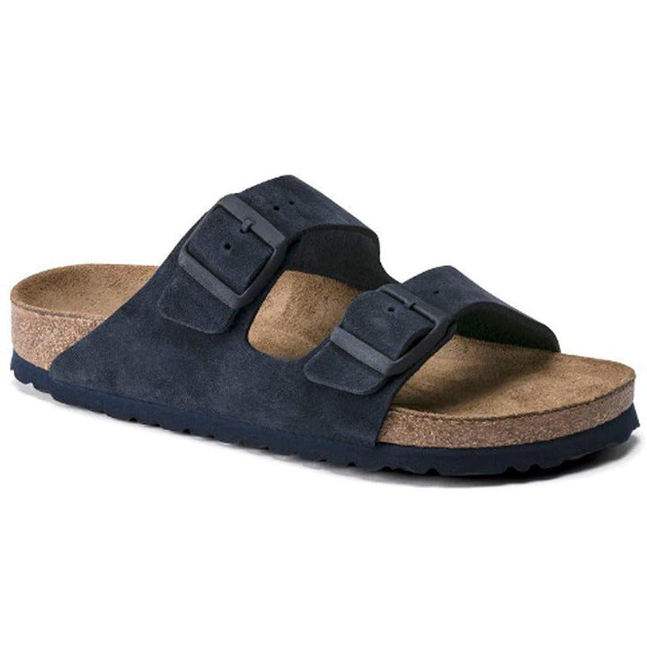 Donkerbruine orthopedische kurksandalen, ergonomisch en comfortabel voor optimale voetondersteuning.