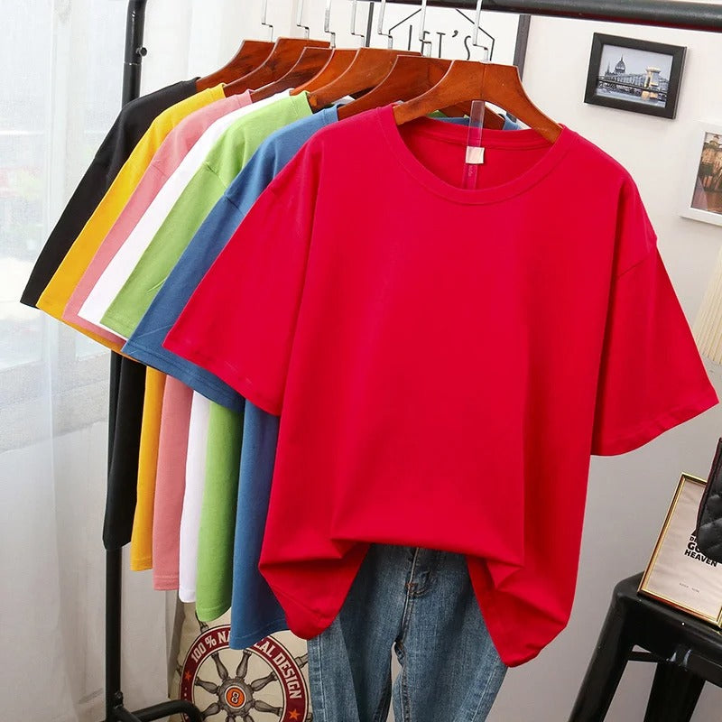 Dames Oversized Katoenen T-shirt XXL tot 4XL - Casual Mode