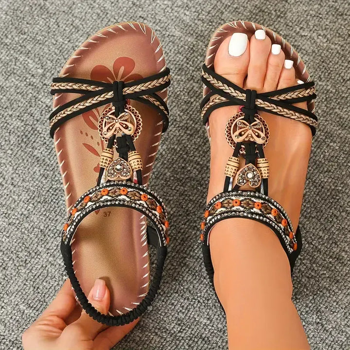 Elegante vegan dames sandalen, orthopedisch gevormd voor optimaal loopcomfort.