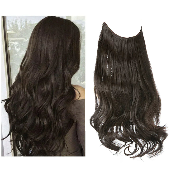Een selectie haar extensions in diverse kleuren, variërend van bruin- en ashblonde tinten tot donkerbruin en goud, met lengtes tussen 35 en 45 cm, die een luxe en authentieke stijl voor vrouwen bieden.