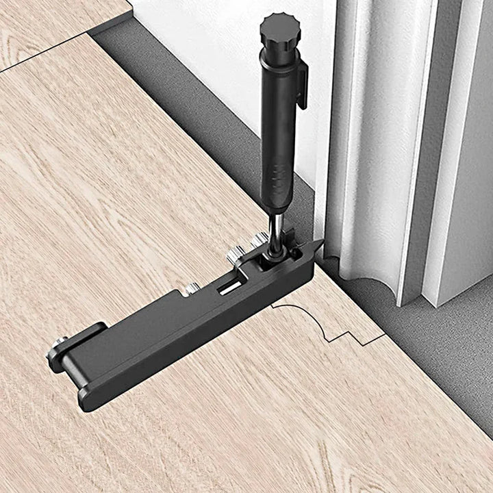 EdgeMark multitool: aluminium meet- en tekengereedschap voor precieze aftekeningen bij houtbewerking en klussen.