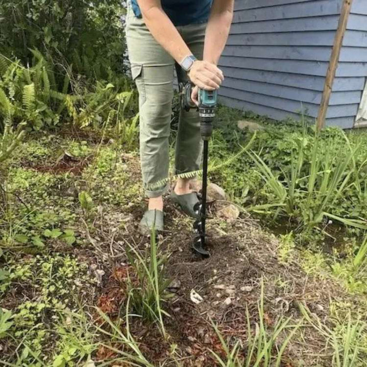Efficiënte tuinboor voor snel en moeiteloos gaten graven in diverse tuinbodems en aarde.