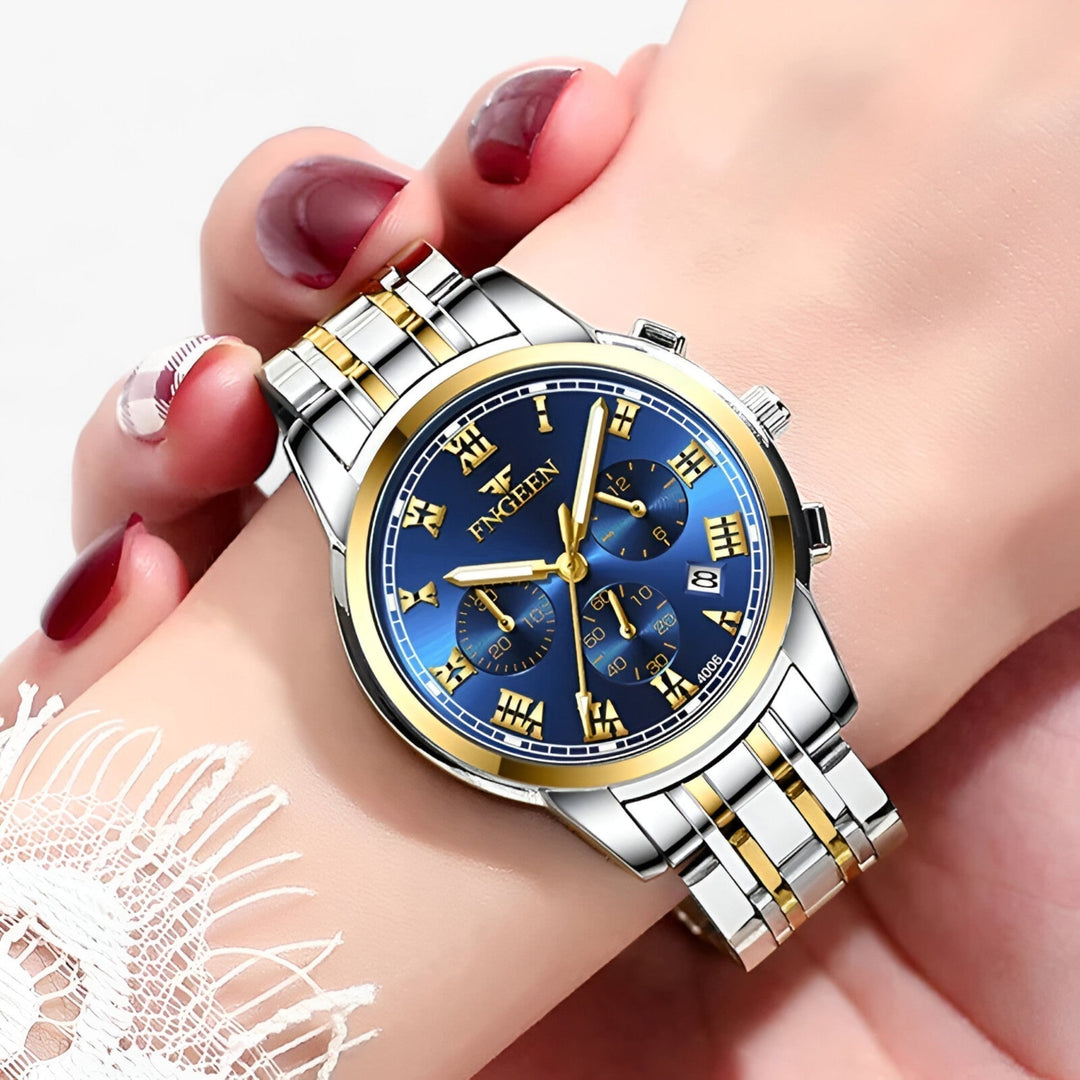 Elegant Clémence titanium dameshorloge, waterbestendig, een luxe en duurzaam sieraad voor de moderne vrouw.