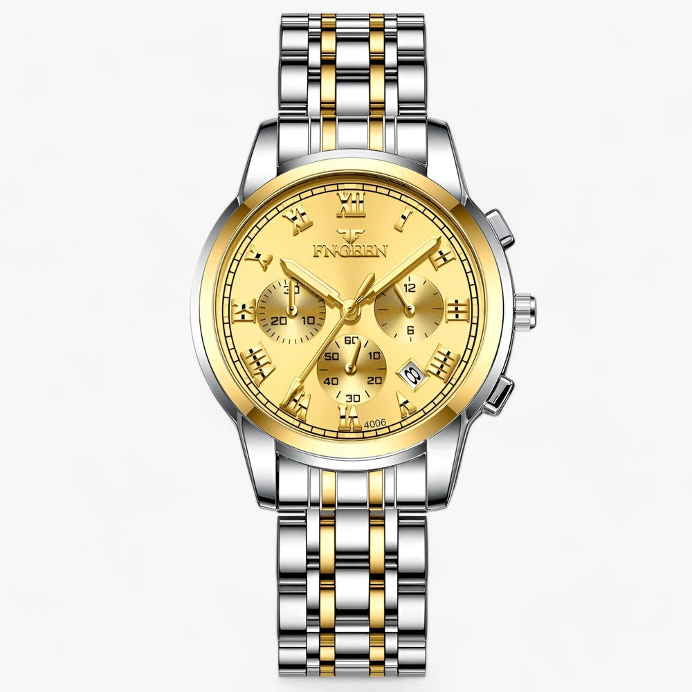 Luxe Clémence dameshorloge van titanium met stijlvolle wijzerplaat, een waterbestendig mode-accessoire.