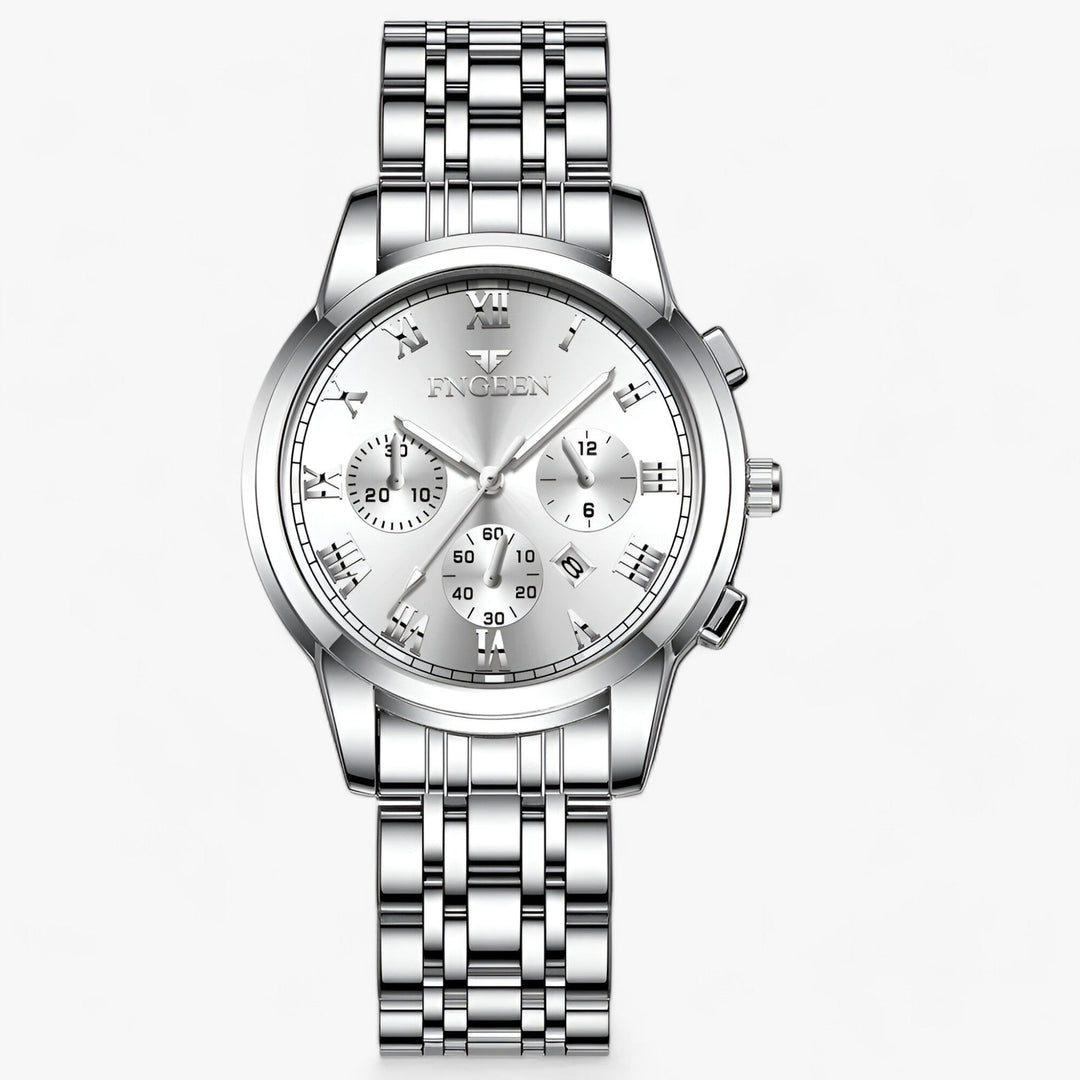 Schitterend Clémence titanium dameshorloge, elegant en duurzaam, perfect als tijdloos sieraad.
