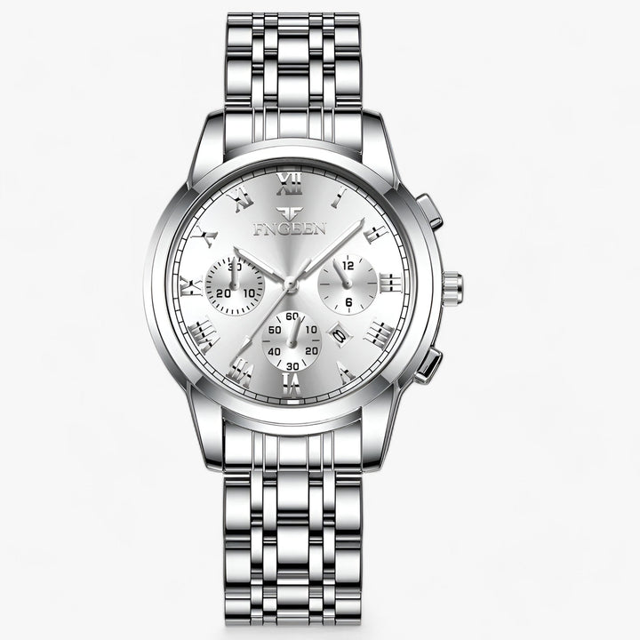 Schitterend Clémence titanium dameshorloge, elegant en duurzaam, perfect als tijdloos sieraad.