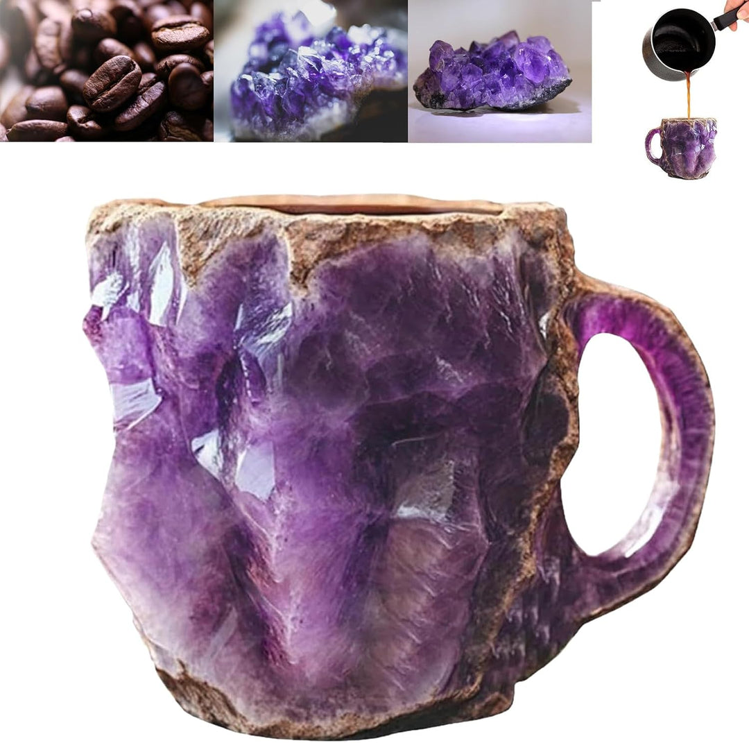 Prachtige CrystalMug, een edelsteen mok die elegantie en een spiritueel tintje geeft aan elke woondecoratie.