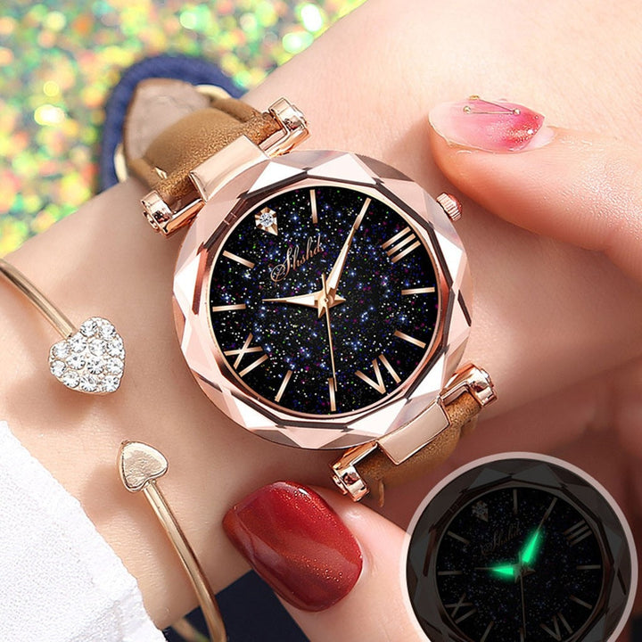 Trendy dameshorloge, CuteWatch™. Elegant polshorloge met unieke wijzerplaat design; een must-have modeaccessoire.