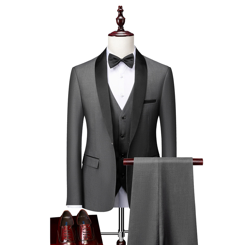 Nieuw heren slim fit 3-delig pak, verfijnd en stijlvol. Perfect voor zakelijk gebruik of speciale gelegenheden.