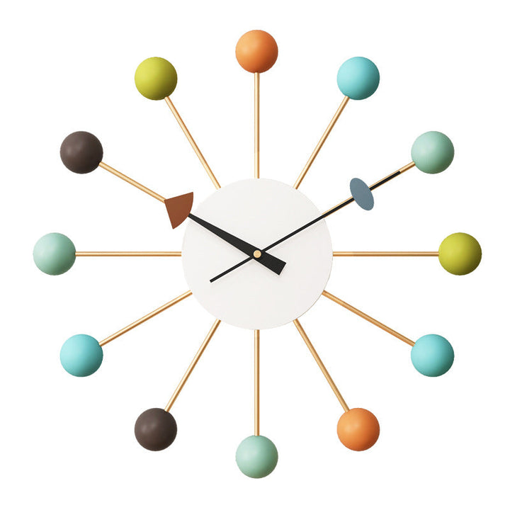 Elegante 21-inch wandklok, groot woonkamer accentstuk, modern design, geruisloos, gemaakt van ijzer, voor stijlvolle inrichting.